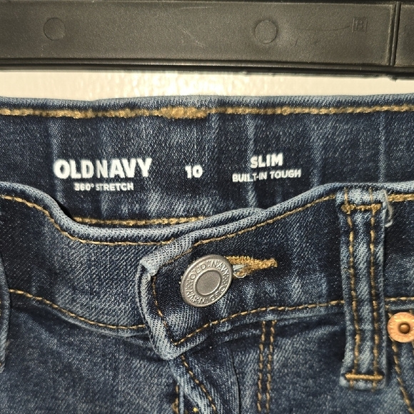 Old Navy Kids Dark Blue Distressed Jeans - Picture 2 of 8